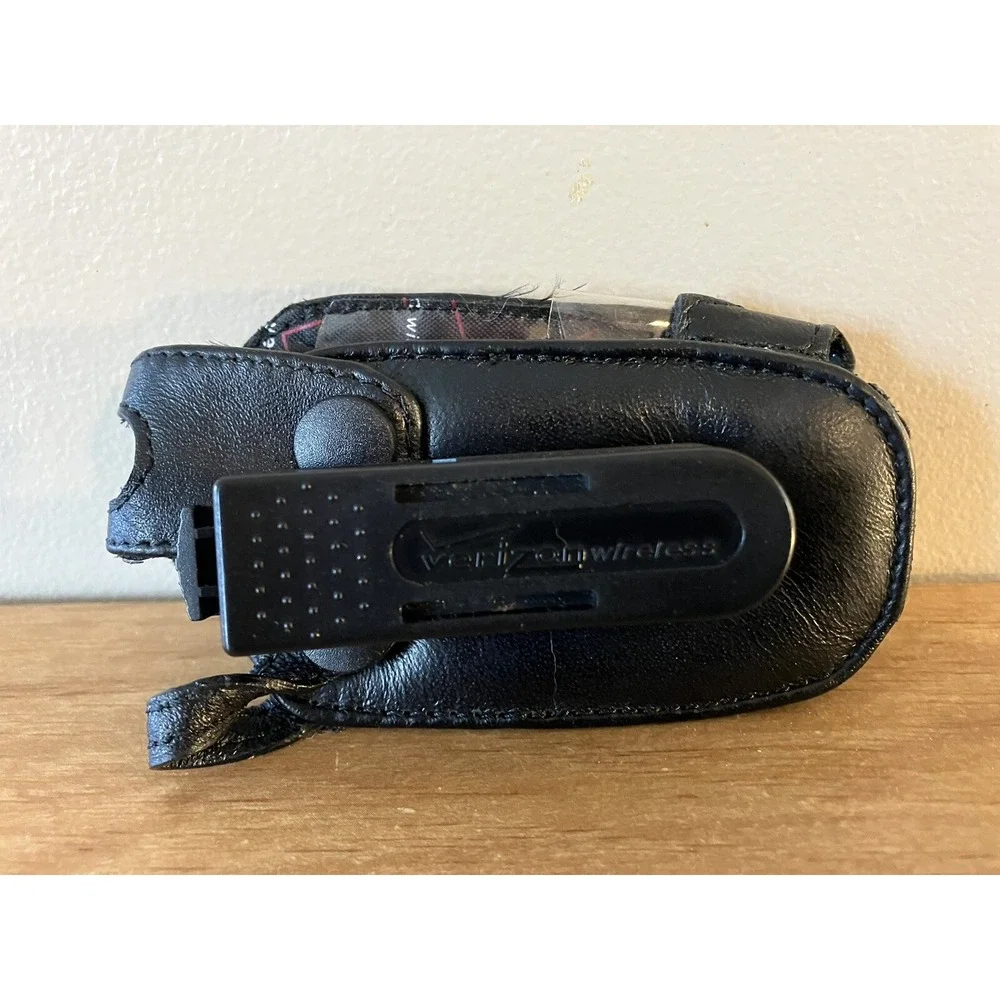 1990's Verizon Black Leather Belt Clip Holster PAGER COVER